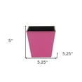 thumbnail image 2 of 5" Hot Pink Recycled Plastic Indoor Outdoor Rectangular Nursery Pot, 2 of 5