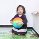 thumbnail image 4 of 2pcs Dodgeball Playground Ball Niños Rainbow Balls Sports Ball Kickballs Flaping Balls Toy para actividades en el patio interior al aire libre 22 cm (d-583-a), 4 of 4