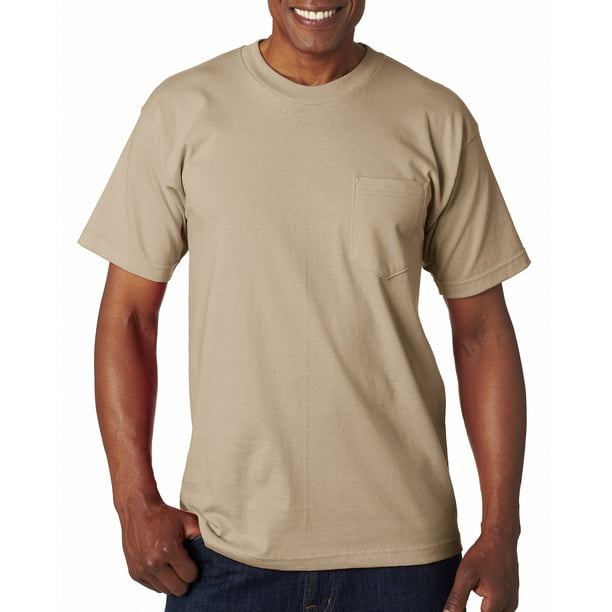 Bayside - Bayside Adult 6.1 oz., 100% Cotton Pocket T-Shirt - BA7100 ...