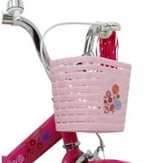 Micargi 16 inch Girl Kids Bike with Basket Girls with Training Wheels 4 5 6 7 Year Princess Toddler Barbie Pink
