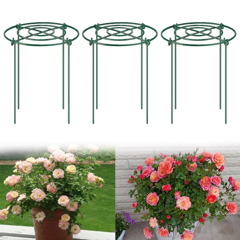 RichLink 3Pcs Plant Climbing Frame Hydrangea Rose Bracket Creative Climbing Flower Bracket Gardening Green Plant Support Bracket Fixed Ro,Grid type