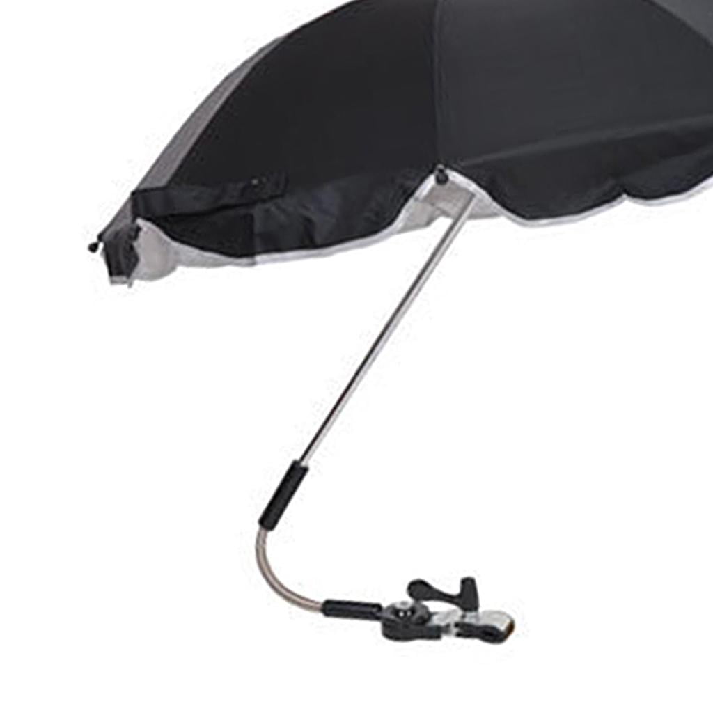 LeeQinersw Stroller Pram Pushchair Windproof Rain Protector Umbrella Black