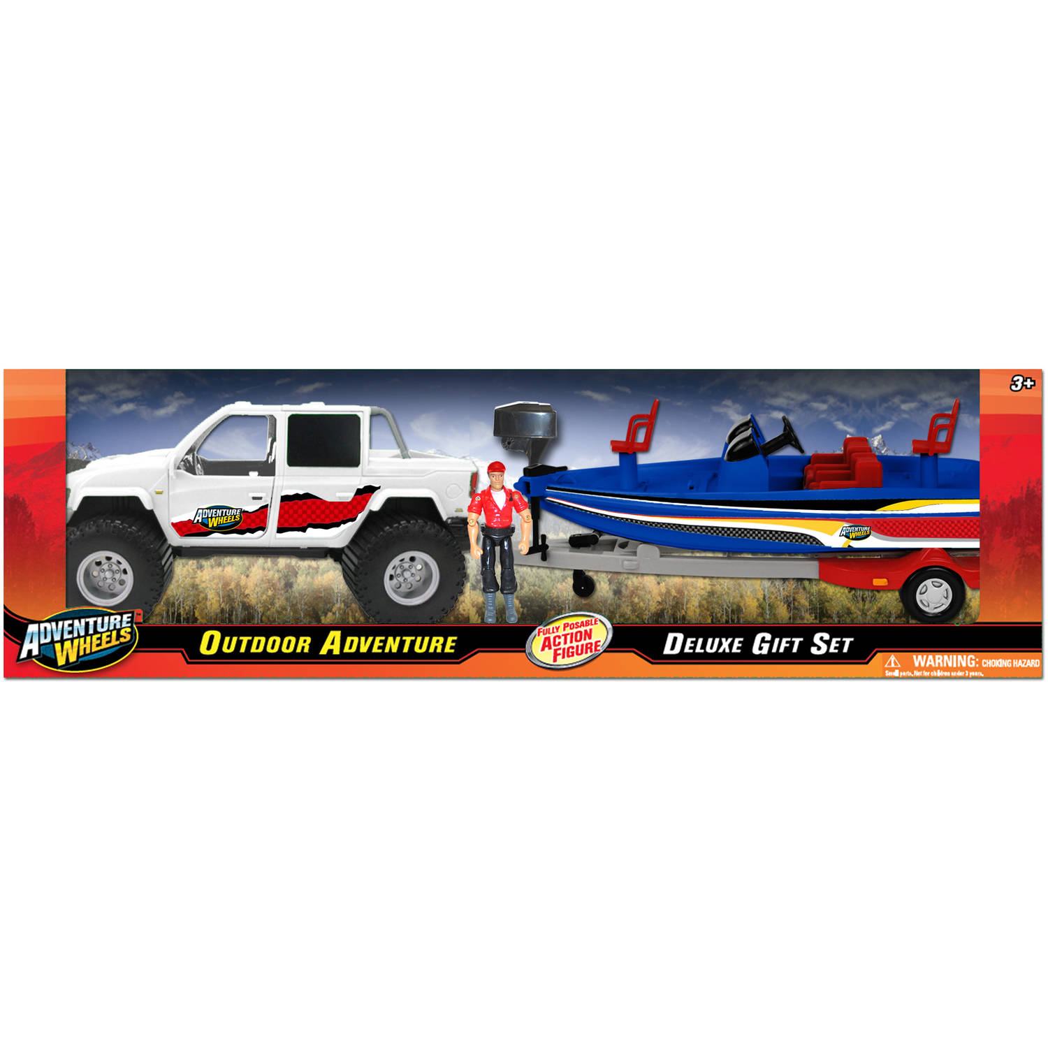 Adventure Wheels SUV and Boat Play Set