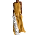 thumbnail image 2 of ChaoHeng Summer Dresses for Women 2026 Sundresses for Solid Round Neck Spaghetti Strap Sleeveless Casual for Yellow XL, 2 of 5