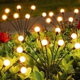 thumbnail image 2 of Luces solares de jardín blancas de 8 LED, nuevas y actualizadas, luces solares tipo luciérnaga para decoración de caminos de patio, alambre altamente elástico y base de bombilla estable, 2 unidades, 2 of 5