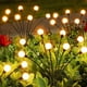 thumbnail image 2 of Luces solares de jardín blancas de 8 LED, nuevas y actualizadas, luces solares tipo luciérnaga para decoración de caminos de patio, alambre altamente elástico y base de bombilla estable, 2 unidades, 2 of 5