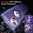 thumbnail image 5 of for iPhone 14 Case [Not Yellowing] [Military Grade Protection] [No.1 Strong Magnets] Magnetic Metal Matte Built-in Compatible with MagSafe Stand Case 6.1 inch 2022, Deep Purple, 5 of 12