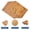Brown, variant on Placemats , Bamboo Table Mats Set with Leaf Pattern, Woven Placemat, Washable Heat-Resistant Place Mats for Kitchen