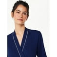 Joyspun Women’s Long Sleeve Wrap Robe, Sizes S to 3X
