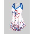 thumbnail image 3 of Rosegal Women's Leisure Plus Size & Curve Patriotic American Flag Print Tank Top White L, 3 of 5
