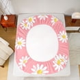 thumbnail image 5 of Homewish Cute Cartoon Floral Full Size Sheets,Kawaii Daisy Bed Sheets,Opink White Yellow Sheet Sets For Kids,Ultra Soft Home Decor,4 Pieces, 5 of 7