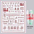 thumbnail image 1 of 3D Christmas Nail Stickers Nail Art Supplies Red Holiday Xmas Nail Decals Self-Adhesive Christmas Nail Art Stickers Santa Claus Tree Snowflake Bell Snowman Nail Designs For Christmas Decor, 1 of 5