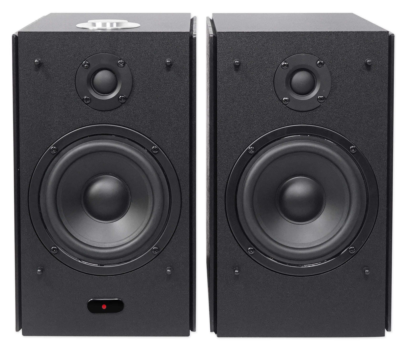 (2) Rockville HD5B 5" Powered Bluetooth Bookshelf Home Theater Speakers+Stands