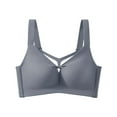 thumbnail image 2 of ylioge S-5X Plus Size Bras for Women No Underwire Push Up Bralettes Womens Casual Solid Color Hollow-Out Breathable Support Lifting Underwear Bra, 2 of 5