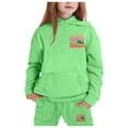 thumbnail image 2 of SGMVNU Boys 2 Piece Outfits Girls Sweatsuit Set Graphic Print Long Sleeve Hoodie and Sweatpants Fall Winter Clothes, Size 3-4 Years, Green, 2 of 4