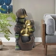 thumbnail image 2 of Magic Union Outdoor Water Fountain with Flower Pot and Lights - Cascading Pitchers Farmhouse Fountains and Waterfalls, Garden Fountain Outdoor Patio Decor, Waterfall Fountain Indoor and Outdoor, 2 of 9