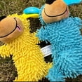 thumbnail image 1 of Muñeca interactiva de perro con sonaja de sonaja | Sonido activado por movimiento | Peluche para limpiar dientes | Masticar de microfibra blanda | Amarillo Brillante Azul | Razas pequeña-medianas, 1 of 2