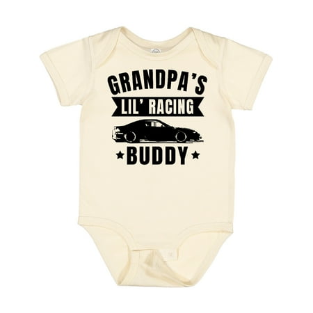 

Inktastic Grandpas Lil Racing Buddy Gift Baby Boy or Baby Girl Bodysuit