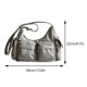thumbnail image 2 of Bolso Bandolera Retro Con Múltiples Bolsillos Bolso Bandolera Hombro Errante PU (Gris), 2 of 9