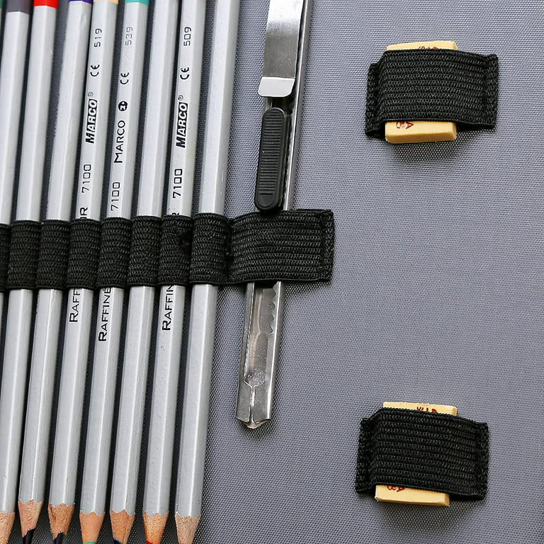 Lbxgap Marker Pen Organizer Case 168 Slots Large Capacity with Handy Wrap Portable Multilayer Holder for Prismacolor Watercolor Pencils & Gel Pen