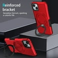 thumbnail image 6 of Cowithday iPhone 14 Plus Case with Magnetic Ring Stand, [Magnetic Ring Holder] [Military Drop Protection] [Non-Slip Grip] Shockproof Soft Edge Phone Case Cover for iPhone 14 Plus 6.7" 2022, Red, 6 of 9