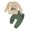 Khaki, variant on Aojekbee Toddler Boys Fall Outfits Letter Tractor Print Long Sleeve Sweatshirts and Long Pants 2Pcs Clothes Set