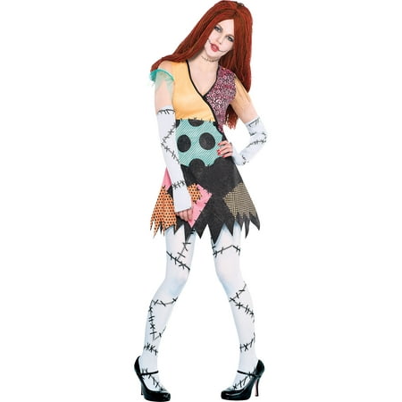 Nightmare Before Christmas Rag Doll Sally Costume, Women, Standard, with Accs