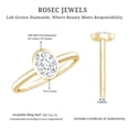thumbnail image 5 of Lab Created Diamond Solitaire Ring - 1 Carat - Oval Engagement Ring - EF-VS Grade, 18K Yellow Gold, US 8.00, 5 of 8
