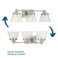 thumbnail image 6 of Hinton Collection Three-Light Brushed Nickel Farmhouse Bath Vanity Light, 6 of 8