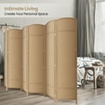 thumbnail image 7 of 6-ft Folding Room Divider with Diamond Design, 6-Panel No Assembly Required, Freestanding,Natural, 7 of 7