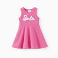 thumbnail image 6 of Barbie Grils Dress Set Letter Embroidered Sleeveless Dress with Sequins Long Sleeve Cardigan 2 Pieces Outfit Set Sizes 3-9, 6 of 7