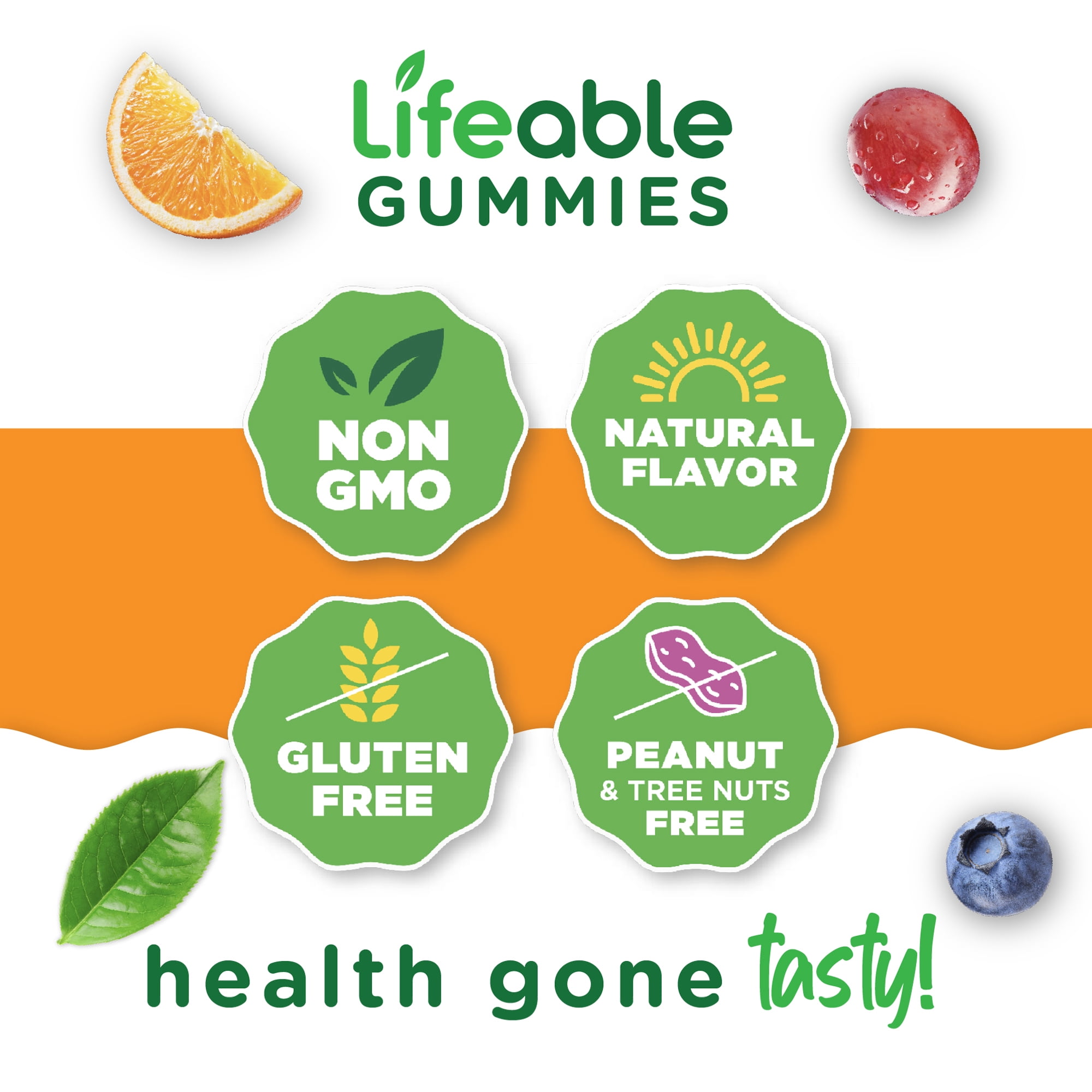 Lifeable Calcium Magnesium Zinc and Vitamin D Gummies for Kids, 90 Count