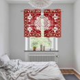 thumbnail image 6 of 2 Panels Kitchen Tier Curtains 39 Inch Length, Red Boho Grommets Window Treatment Curtain, Multicolored Colorful Tainted Pattern Tribal Thermal Curtains Drapes for Living Room/Bathroom, 6 of 9