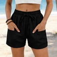 thumbnail image 2 of Women's Casual Summer Elastic Waist Comfy Shorts with Pockets, 2 of 5