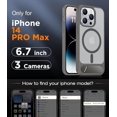 thumbnail image 2 of Funda con Soporte Magnético invisible, Delgada Mate, para iPhone 14 Pro Max, Gris, 2 of 7
