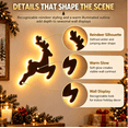 thumbnail image 6 of Glow Deer LED Reindeer for Wall Decoration, Soft Warm Halo Backlit Christmas Wall Lights, Christmas Wall Decor, Christmas Decorations Indoor for Living Room Front Door Seasonal Decor-6pcs, 6 of 8