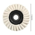 thumbnail image 5 of 4.5 Inch Wool Felt Flap Polishing Disc Wool Round Polishing Buffing Wheel Pad for Metal Marble Stone Furniture Car Wax, 5 of 7