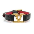 thumbnail image 1 of Pre-Owned Valentino Garavani Women's Leather Black Bracelet 56480a, 1 of 5