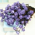 thumbnail image 1 of pitrice Artificial Flowers Decorative DIY Party Desktop Roses Bouquet Bedroom Romantic Table Simulation Home Room Decor Outdoor Purple, 1 of 4