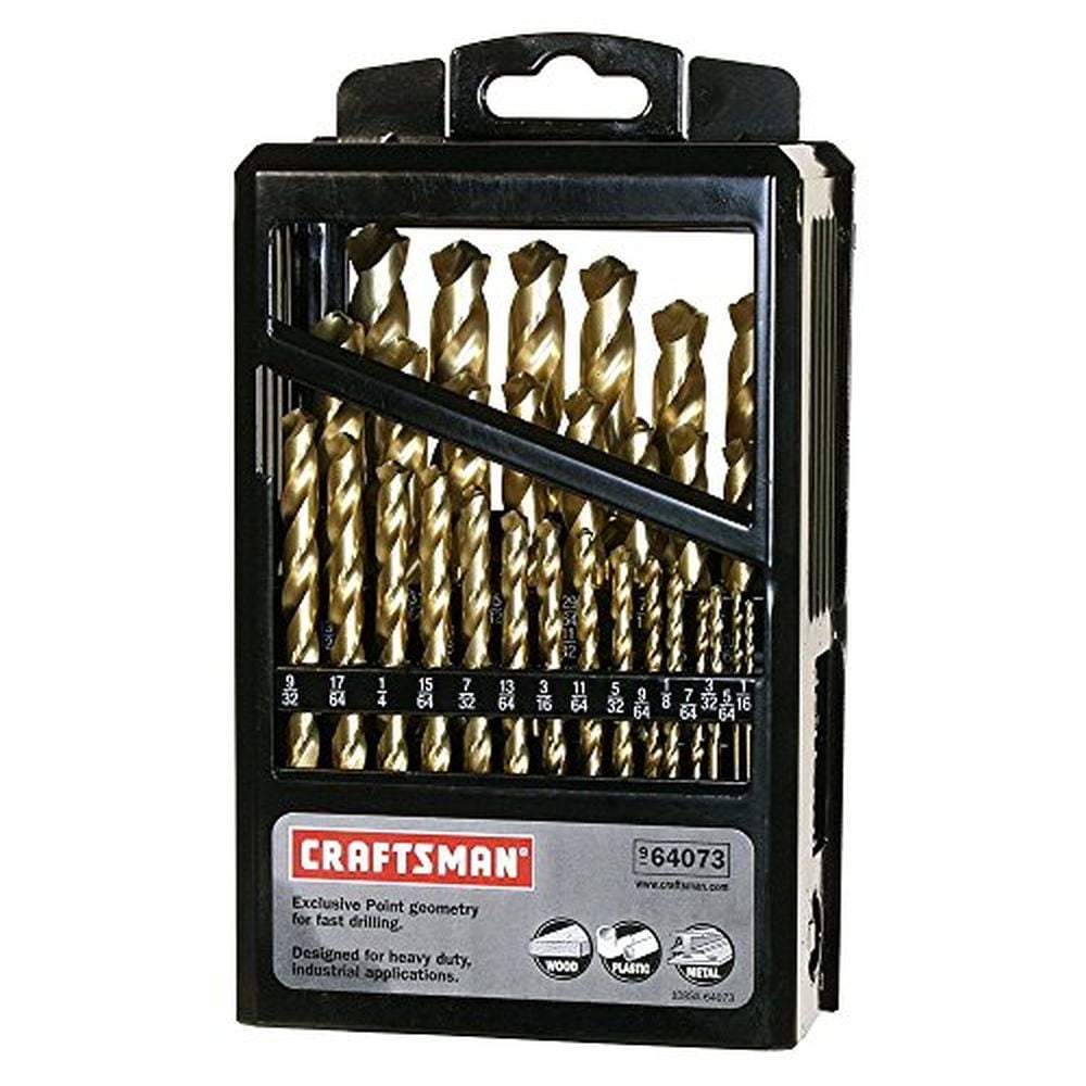 Craftsman 964073 Titanium Coated Drill Bit Set, 29 Piece