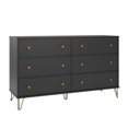 thumbnail image 5 of Novogratz Owen Mid-Century modern 6 drawer dresser, Black, 5 of 10