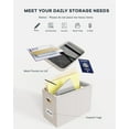 thumbnail image 4 of File Organizer Box File Box for Letter Size Files Storage Hanging File Folder Organizer with Mesh Pocket on Lid Portable Filing Box with Handle for Office/Home/School( ), 4 of 7