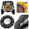 thumbnail image 5 of Peace Sign Sunflower Spare Tire Cover,Universal Wheel Tire Cover for Trailer, RV, SUV, Truck,Camper and Many Vehicle,Weatherproof Tire Protectors, 5 of 10