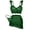 Green, variant on Lingerie Set for Women 3Pcs Bra and Panty with Mini Skirt Contrast Lace Mesh Ruffle Hem Chemise Sleepwear Date Night Outfits Black 2XL
