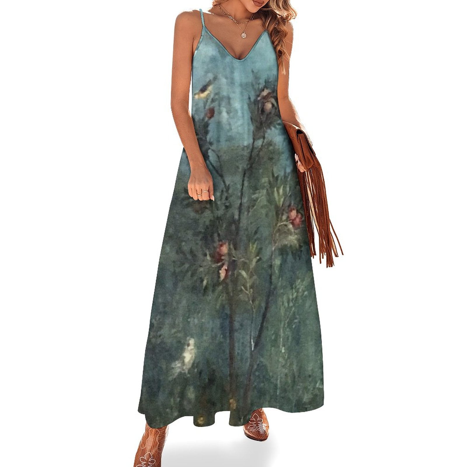 Ancient Roman Fresco from the villa of Empress Livia Sleeveless Dress  elegant dress summer dress daily Casual dresses - Walmart.ca