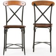 thumbnail image 3 of Baxton Studio Tabouret de Comptoir Broxburn 24 Pouces Marron et Noir (Ensemble de 2), 3 of 3