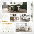 thumbnail image 4 of Nordic Style Solid Wood Bar Stool Set of 2 - High Stool for Home Kitchen Island & Bar, Comfortable & Stable, 4 of 10