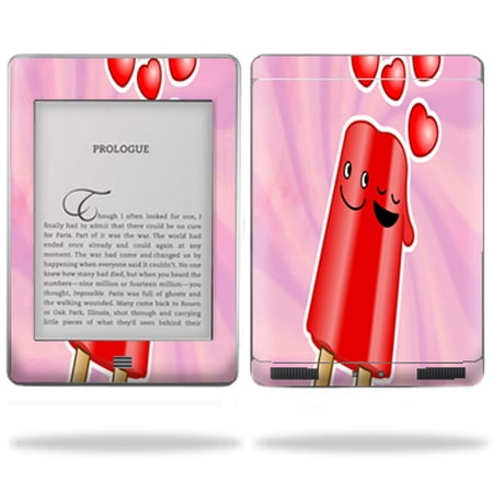 Skin Decal Wrap cover for Amazon Kindle Touch Tablet Beaming Heart