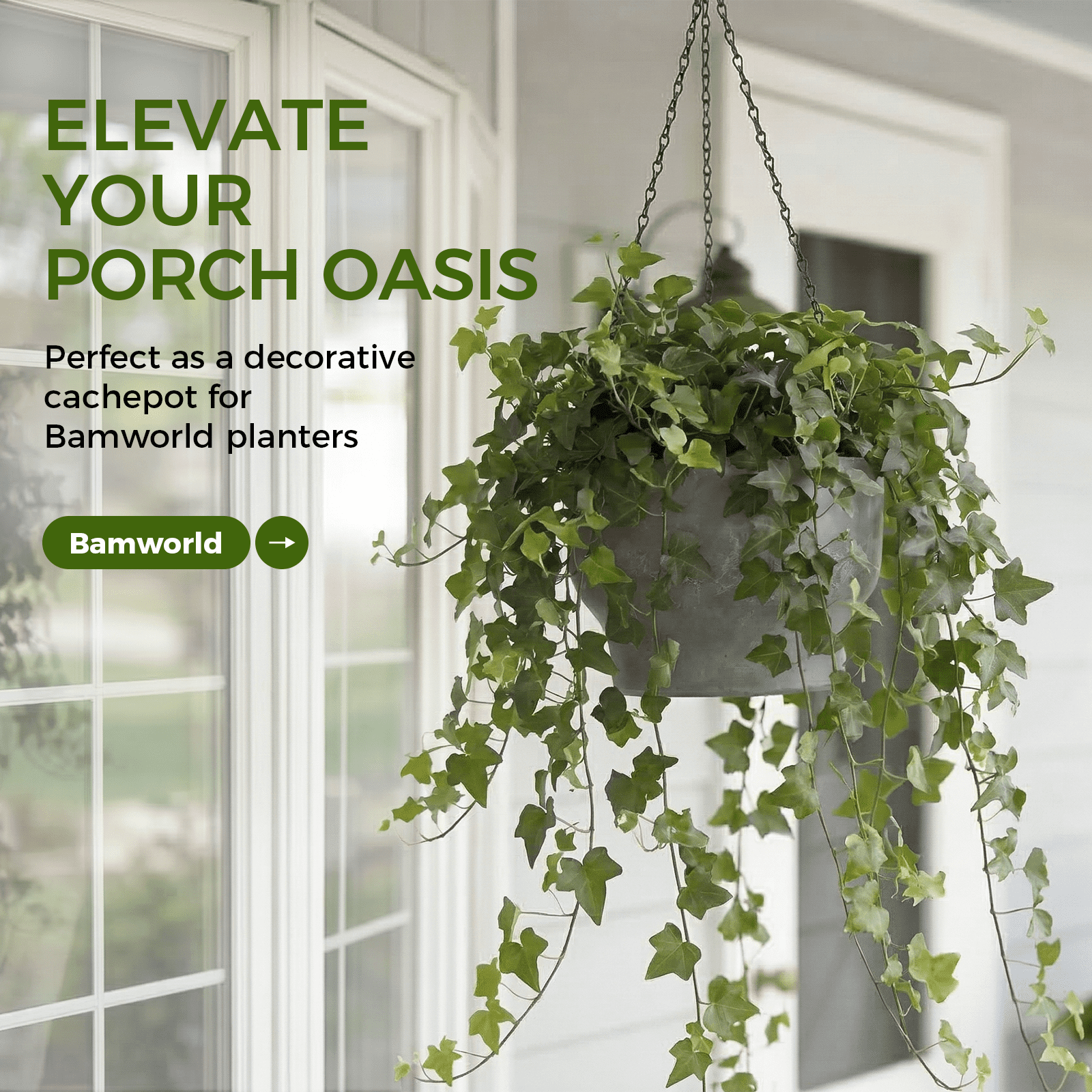 GENTINGBRO Faux Cement Hanging Planter Rustic Indoor Outdoor Decorative Flower Pot for Succulents Herbs Small Plants
