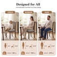 thumbnail image 3 of EOP Upholstered Dining Chair Set of 4, Farmhouse Kitchen Wood Chairs with Backrest, Modern Fabric Padded Dining Chairs for Kitchen, Living Room, Grey Pad, 3 of 11